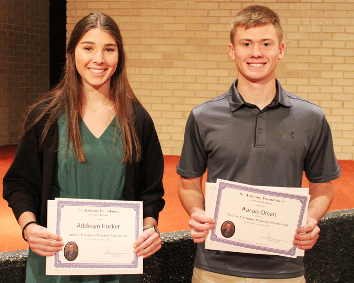 2025 Scholarship Winners: Addesyn Hocker and Aaron Olsen