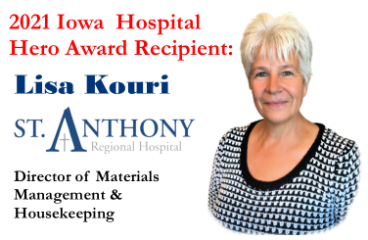 Lisa Kouri, St. Anthony Director, Named as 2021 Iowa Hospital Hero