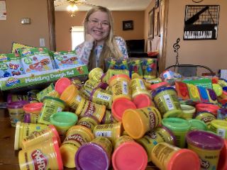 Denison Girl Donates Play Dough to Children This Holiday Season