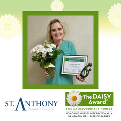 Julie Schrader Honored with DAISY Award at St. Anthony Regional Hospital