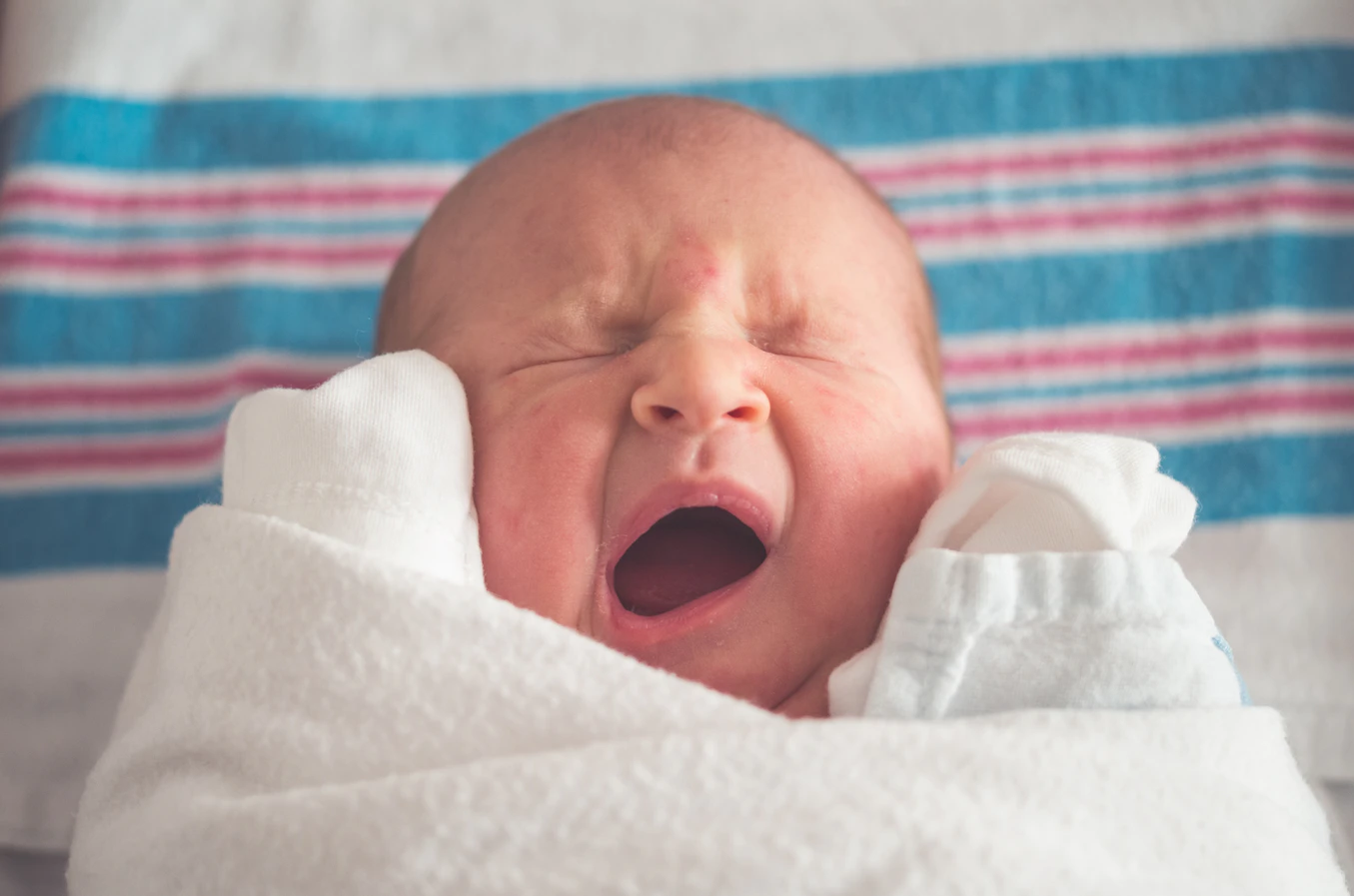 Yawning infant