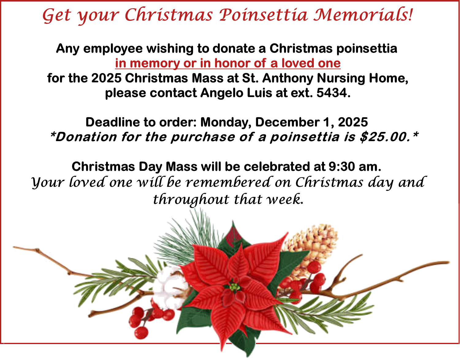 Poinsettia Memorial