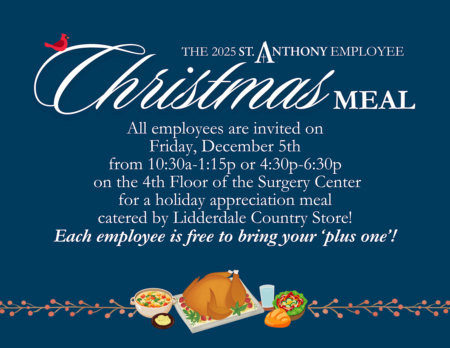 Employee Christmas Meal Info
