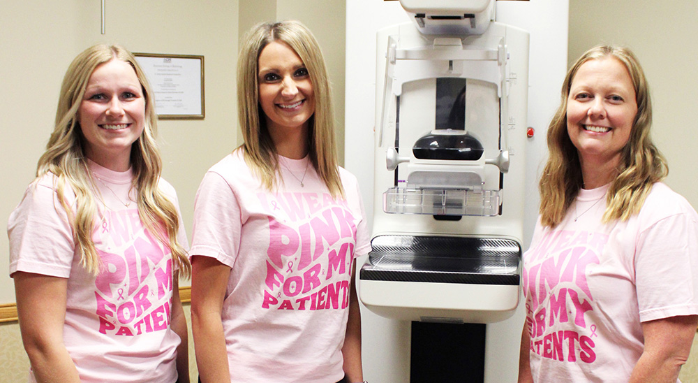 Pictured left to right: Sydney Klein RT(R)(M)(CT); Renee Hackfort RT(R), CNMT; and Amber Schwarte RT