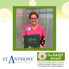 Jane Hackfort Honored with DAISY Award at St. Anthony Regional Hospital